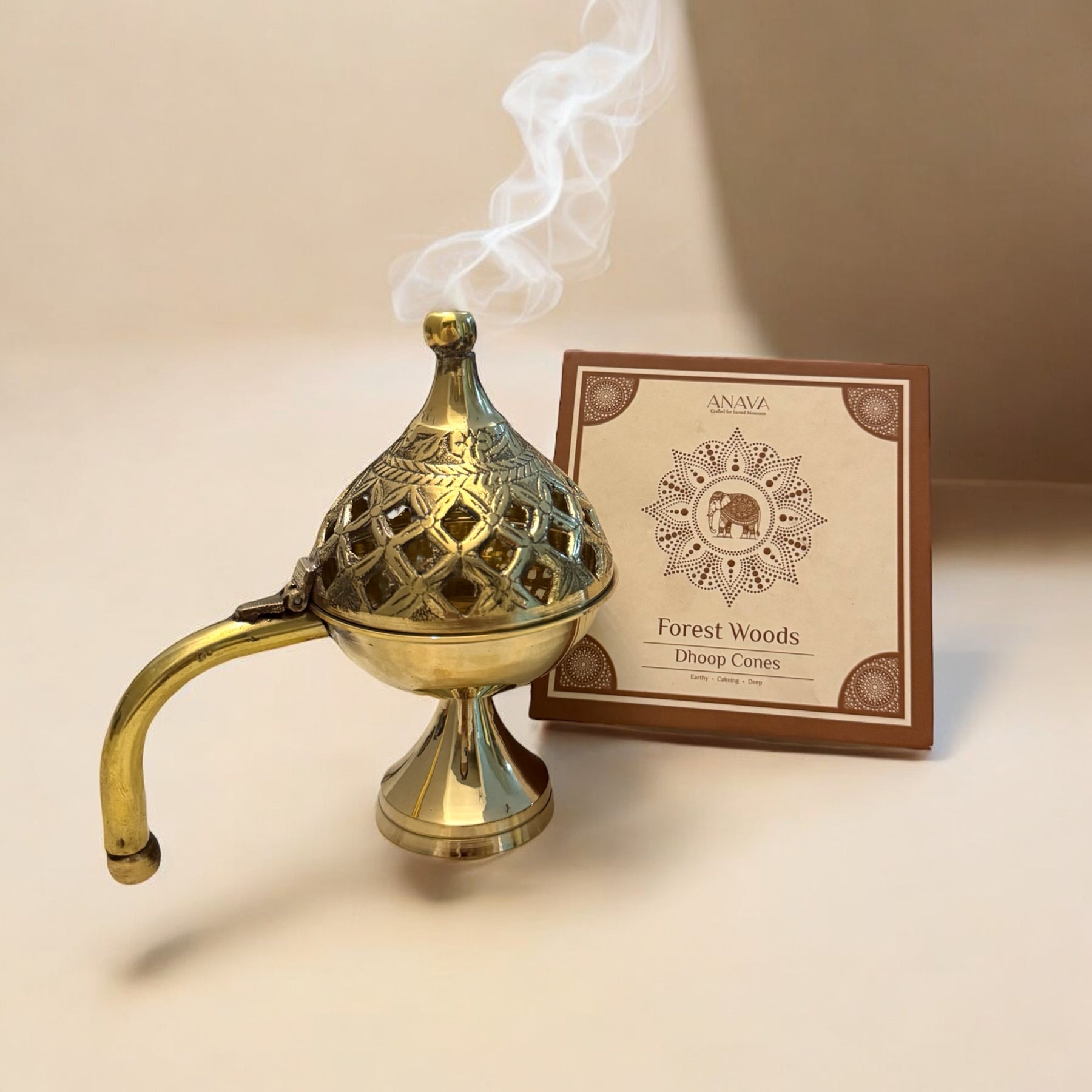 Divine Brass Burner With Premium Cone Combo